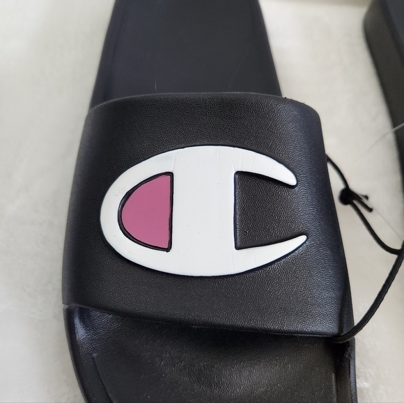 CHAMPION Authentic Athletic Wear Takeover Women's Black Slide Sandals Size 8 - Picture 6 of 15